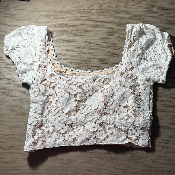 Lottie Moss White Lace Bustier Top - Picture 6 of 6